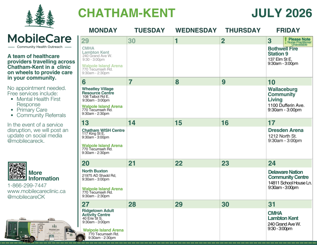 CKMobileCare Calendar July2026