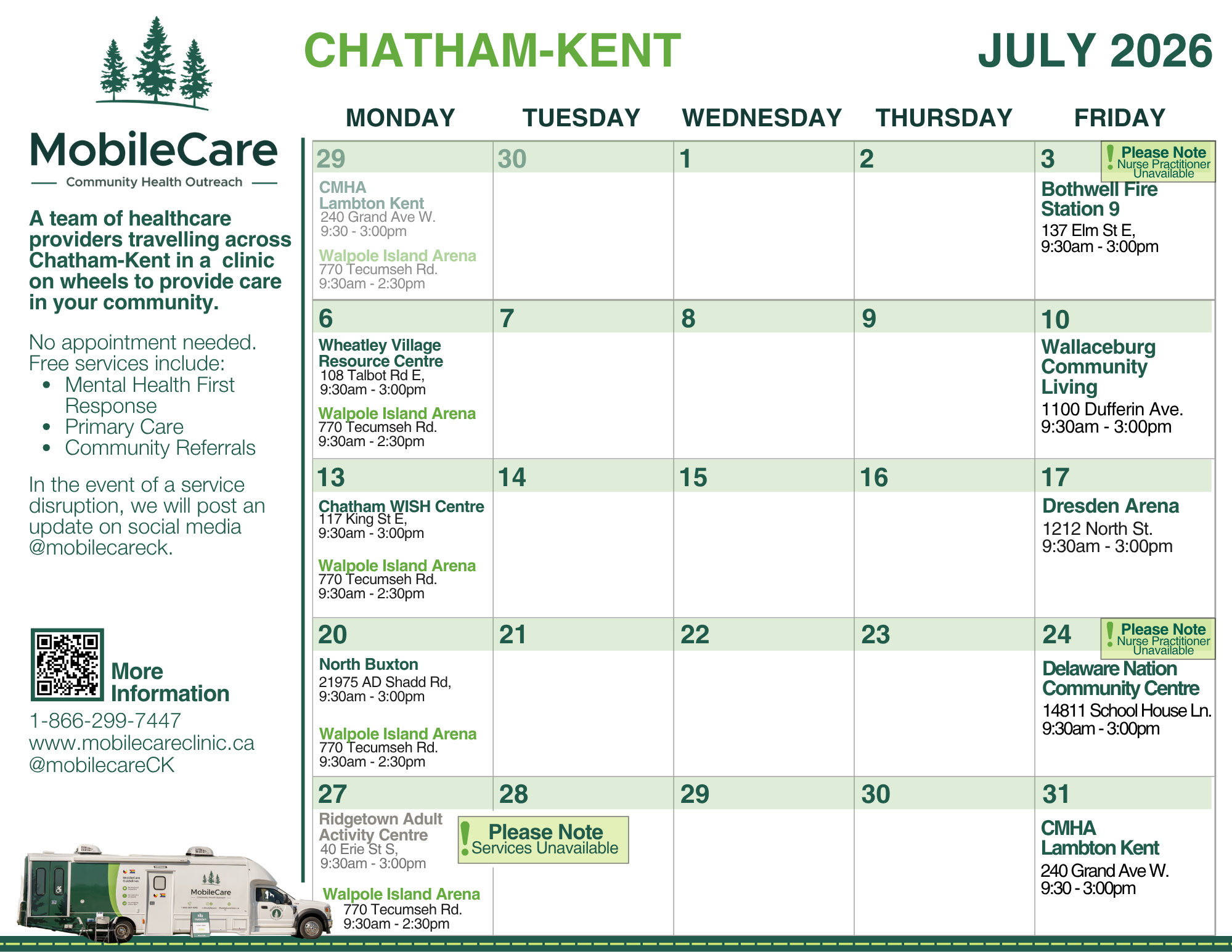 CKMobileCare Calendar July2026
