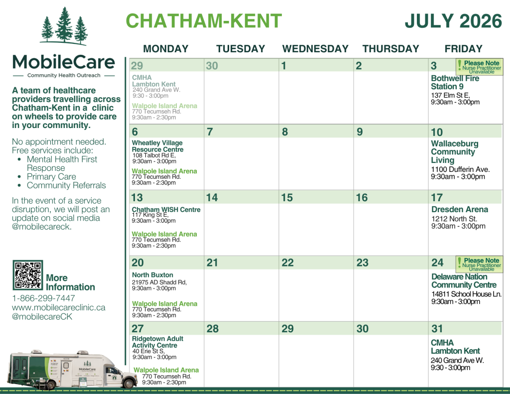 CKMobileCare Calendar July2026