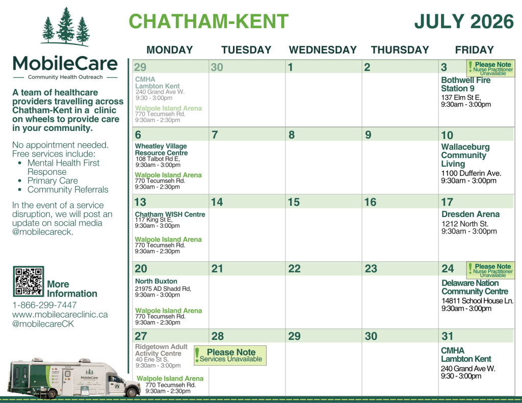 CKMobileCare Calendar July2026
